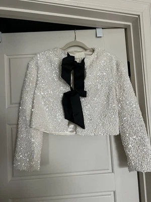 Top con lazo de lentejuelas Viral H&M XS NUEVO CON ETIQUETAS Foto 1 de 3