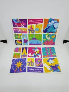 Disneyland 70th Disney Vacation Club lote de 2 postales parques hoteles llave mágica - Imagen 1 de 1