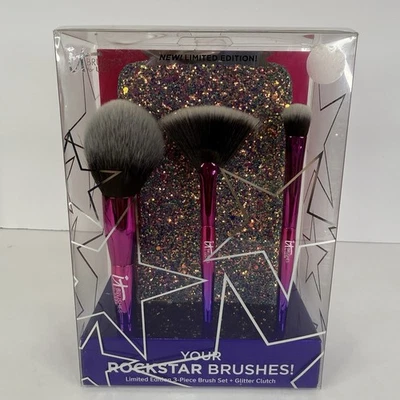 IT Cosmetics Rockstar Brush Set - 3-piece set with glitter brush holder Foto 1 de 4