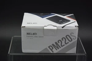 Nelko Etikettiergerät Maschine mit Band, PM220 Bluetooth Thermodrucker, weiß - Bild 1 von 3