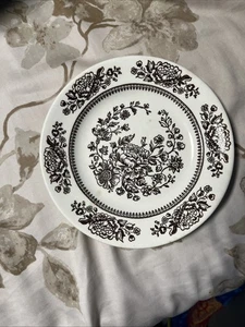 Cavalier Royal China Sussex Ironstone Brown Floral Pattern Bread Plate 6.5" Diam - Picture 1 of 3