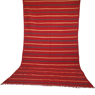 Vintage Handmade Moroccan  Flat Weave Kilim Rug Berber Area Azilal Tribal Wool - Image 1 of 4