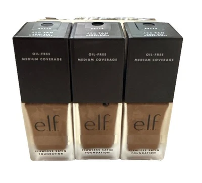 e.l.f. 83113 Flawless Satin Foundation, Oil-Free, Medium Coverage, (3 PACK) - Image 1 of 4