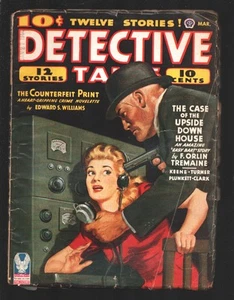 Detective Tales 3/1946 vintage Rafael DeSoto cover-Pulp violence-Day Keene-Rober - Picture 1 of 2