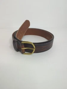 Wrangler brauner Echtleder Westerngürtel - Herren Größe 44/110 - Bild 1 von 7