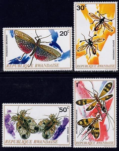 1973 Rwanda SC# 457-459 - Various Insects - 4 Different - M-NH - Picture 1 of 2