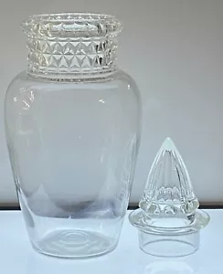 Antique 1800's Tiffin Apothecary Store Display Jar 12" Pointed Stopper Cone Top - Picture 1 of 7