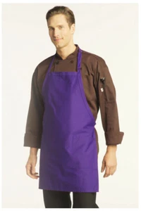 Bib Apron, 2 Pockets, Adjustable Neck, Color: Purple, Size: 23"W x 30"L - 3016 - Picture 1 of 1