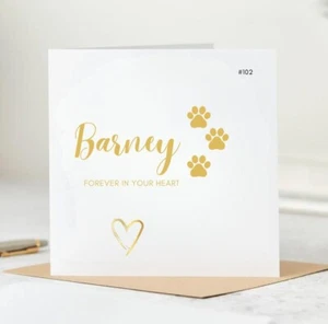 personalised paw print card | card | Dog card | pet sympathy card | dog sympathy - Picture 1 of 2