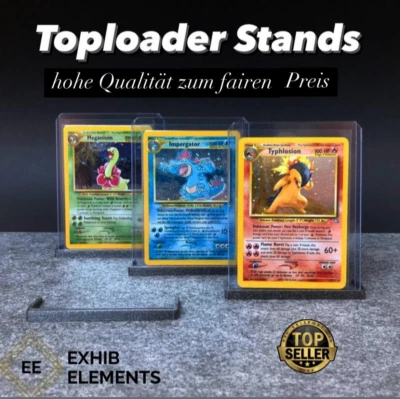EXHIB ELEMENS 10x Kartenhalter Kartenständer Cardholder Toploader Halter TCG Pokemon ⭐⭐⭐⭐