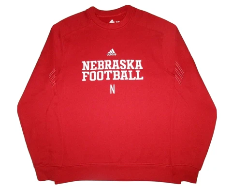 Nebraska Huskers Adidas Climawarm Sweatshirt Men's L Cover