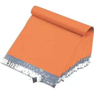 10X13 M4-1000pcs POLY MAILERS SHIPPING ENVELOPES PLASTIC BAGS-Orange - Picture 1 of 3