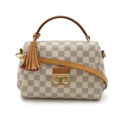 Auth Louis Vuitton N41581 Hand Bag Croisette White Damier Azul 2way - Image 1 of 4