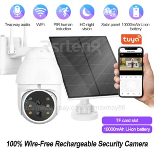Cámara de seguridad 1080P a todo color audio bidireccional WiFi TUYA batería solar sin cables - Imagen 1 de 12