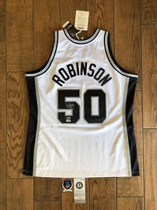 David Robinson Signed Mitchell & Ness 1999 NBA FINALS Authentic Jersey BAS USASM - Picture 1 of 12
