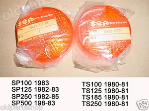 Suzuki SP100 SP125 SP250 SP500 Winker Lens x2 NOS Signal Light Cover 35612-48530 - Picture 1 of 1