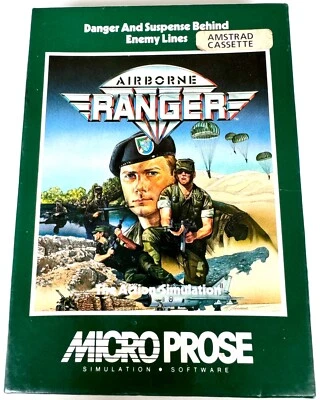 Vintage 1988 Amstrad CPC Airborne Ranger Cassette Game Simulation Untested 464 - Image 1 of 4