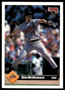 1993 Donruss Baseball Card Ben McDonald Baltimore Orioles #249 - Picture 1 of 2