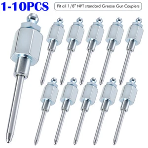 1-10PCS Grease Needles,Grease Needle Nozzle with 1/8 Inch NPT Threads with Tips - Picture 1 of 33