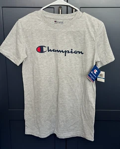 Champion Boys Oxford Heather Short Sleeve Signature T-shirt - Size XL - Picture 1 of 5
