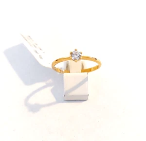 ANELLO SOLITARIO ORO GIALLO 18 Kt E ZIRCONE Gr 1,4 GARANZIA CONFEZ.REGALO - Foto 1 di 8