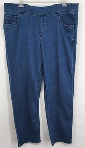 BLUBERRY DENIM Medium Wash Kiara Slim Fit Pull On Jeans 20W NWT - Picture 1 of 4