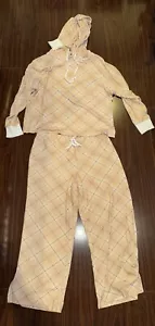 Anne Klein AK Women's M Plaid Hoodie & Matching Pants Athleisure Loungewear NEW - Picture 1 of 4