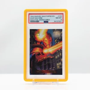 Marvel 1994 Marvel Masterpieces War Machine Firme lamina d'oro #133 PSA 8 - Foto 1 di 4