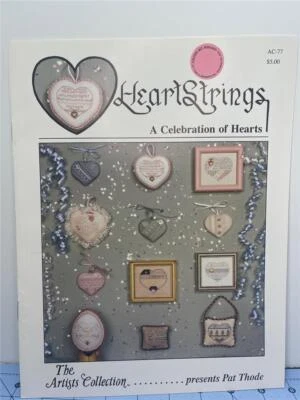 HEARTSTRINGS Counted Cross Stitch Leaflet - A CELEBRATION OF HEARTS - AC-77 - Image 1 of 2