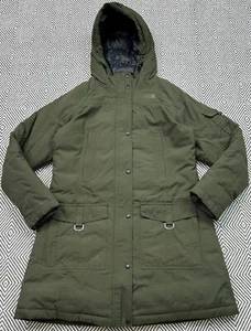 THE NORTH FACE Women's Arctic Parka Jacket Olive Down HyVent Waterproof Size L - Picture 1 of 12