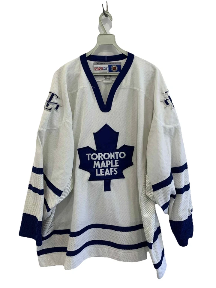 CCM Toronto Maple Leafs NHL Hockey Jersey 2XL White Blue Air-Knit Vintage #rm - Image 1 of 4