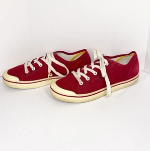Keen Elsa Sneaker Red Sporty Lace Up Canvas Low Top Casual Classic Comfort 8.5 - Picture 1 of 15