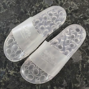 Coach Ulyssa Clear Jelly Slides Size 7.5 EUC - Picture 1 of 6