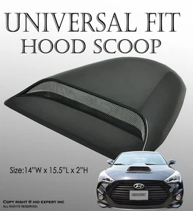 JDM Universal Black ABS Plastic Racing Air Flow Vent Turbo Hood Scoop Cover A17 - Bild 1 von 4