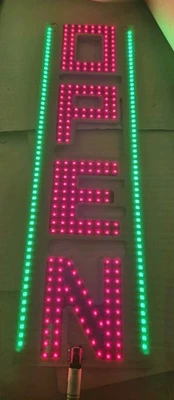 Vertical LED 15" OPEN sign RED / GREEN - NEW - Image 1 of 2