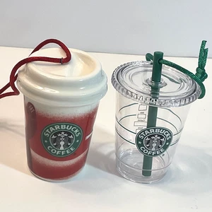 Starbucks 2010 Christmas Ornaments Plastikbecher & Keramik To Go Becher TOP - Bild 1 von 9
