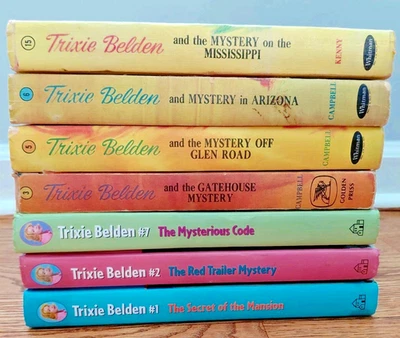 Trixie Belden HARDCOVER Books Set of 7: 4 Antique, 3 Modern - Good to Acceptable - Image 1 of 4