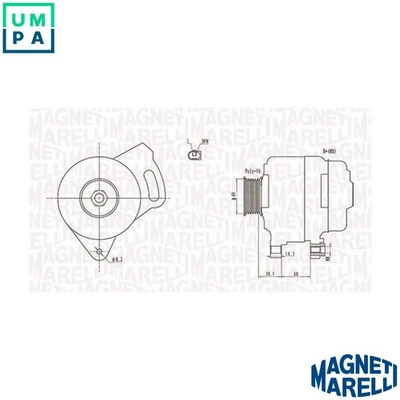 ALTERNATOR 063731750010 FOR VW TRANSPORTER/Mk/IV/Platform/Chassis/T4/Van 2.0L - Image 1 of 4