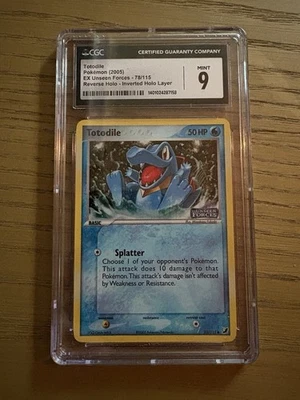 Totodile Pokemon (2005) EX Unseen Forces - 78/115 Reverse Holo CGC 9 - Image 1 of 2