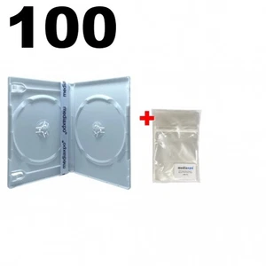 100 PREMIUM STANDARD einfarbige weiße Doppel-DVD-Hüllen & 100 OPP-Beutel - Bild 1 von 6