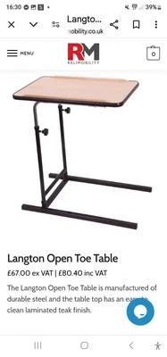 Large Over The Bed Table Healthcare Aid Disablity Mobility New RRP £80! NRS - Image 1 of 4