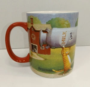 Taza de café Home Expressions gato con leche en granja 12 oz - Imagen 1 de 12