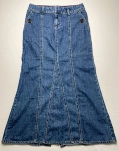 DE COLECCIÓN Y2K AÑOS 90 TOMMY HILFIGER FALDA VAQUERA LARGA ABERTURA TRASERA, Talla 6 STREETWEAR Maxi - Imagen 1 de 17