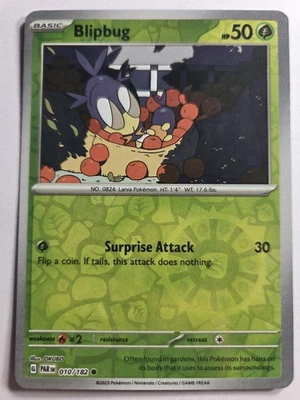 Blipbug 010/182 PAR SV04: Paradox Rift Common Reverse Holo NM Pokemon TCG - Image 1 of 2