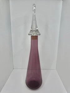 HTF Vintage MCM Viking Glass Large 1253 Decanter In Amethyst 25.25” W/stopper - Picture 1 of 5