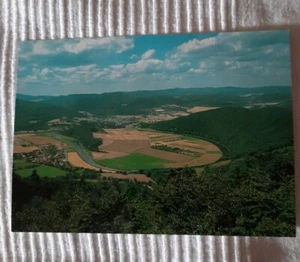 AK Postkarte Luftbild Lindenwerra Stockmacherdorf Stempel Thüringen ungelaufen - Bild 1 von 2