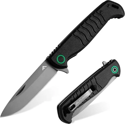 FLISSA Taschenmesser Klappmesser,schnell zu öffnender Einhandmesser EDC-Messer - Bild 1 von 4