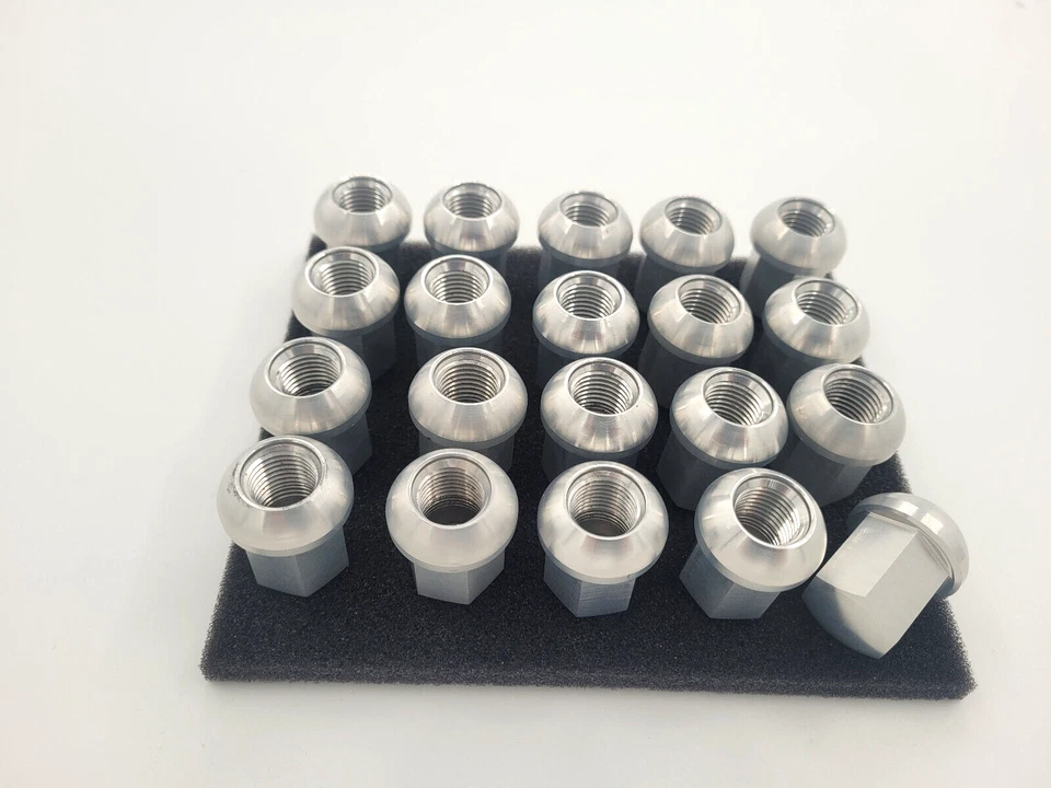 20x Wheel Nut Aluminium Silver Fits Porsche 911 964 993 914 924 928 944 - Image 1 of 3