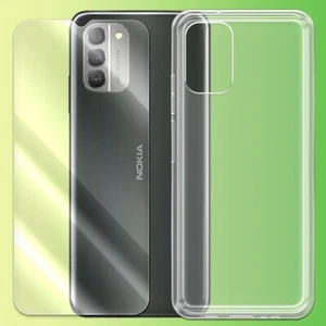 Clear 9H Tempered Glass Screen Protector Silicone Case for Nokia G400 5G N1530DL - Picture 1 of 1