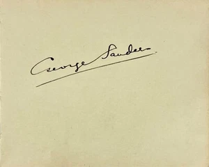 GEORGE SANDERS Signed Autographed 4" x 5" ALBUM PAGE Rebecca JSA CERTIFIED LOA - Picture 1 of 8